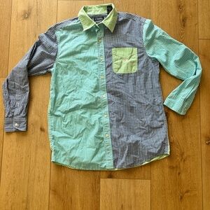 Vintage champs button down size M color block plaid